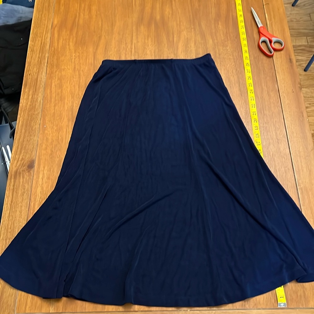 Fit and flare below the knee skirt